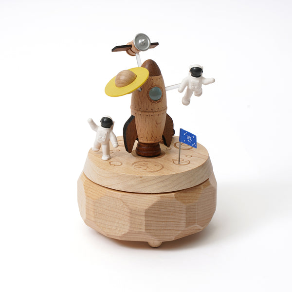 Spacewalk Wooden Music Box