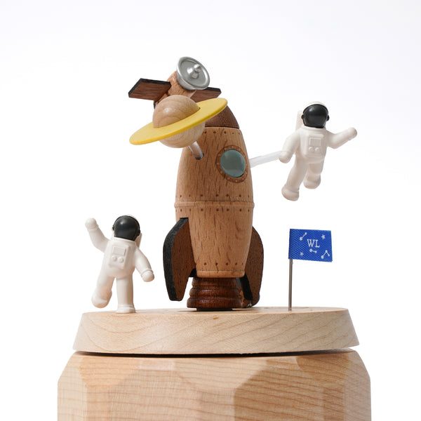 Spacewalk Wooden Music Box