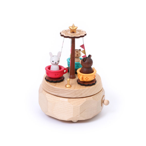 Teacup Ride Wooden Music Box