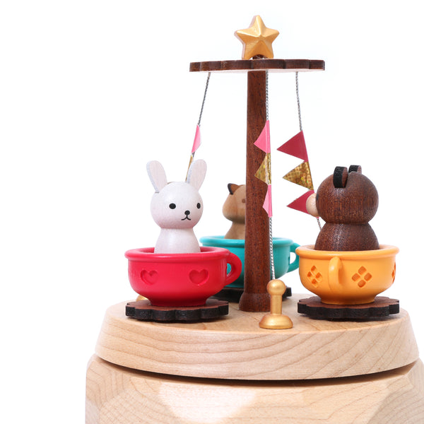 Teacup Ride Wooden Music Box