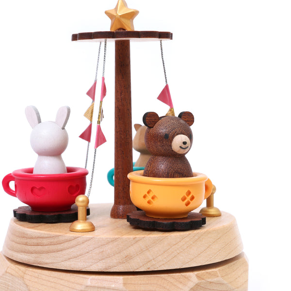 Teacup Ride Wooden Music Box