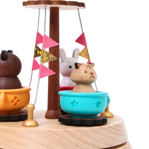Teacup Ride Wooden Music Box