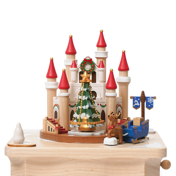Christmas Castle Wooden Music Box