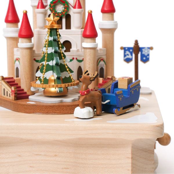 Christmas Castle Wooden Music Box