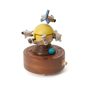 Space Exploration Wooden Music Box