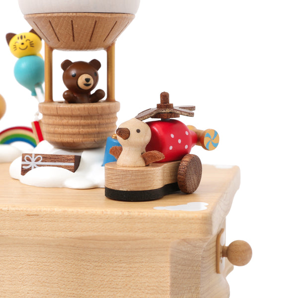 Hot Air Balloon Party Wooden Music Box