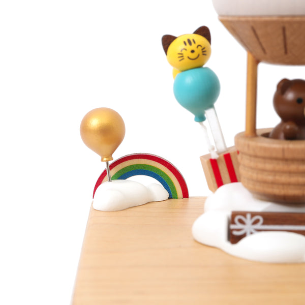Hot Air Balloon Party Wooden Music Box