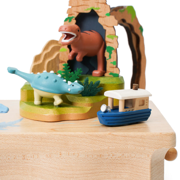 Dinosaur Jungle Cruise Wooden Music Box