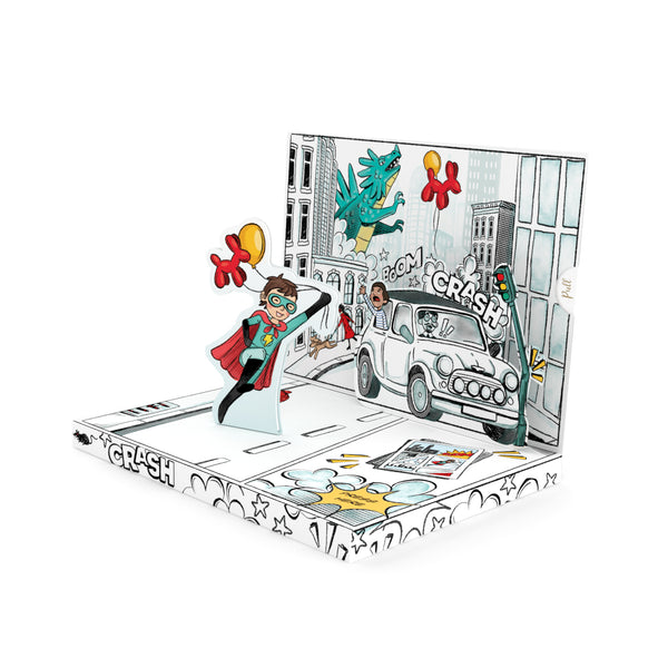 Superhero Adventure Pop-up Interactive Music Card