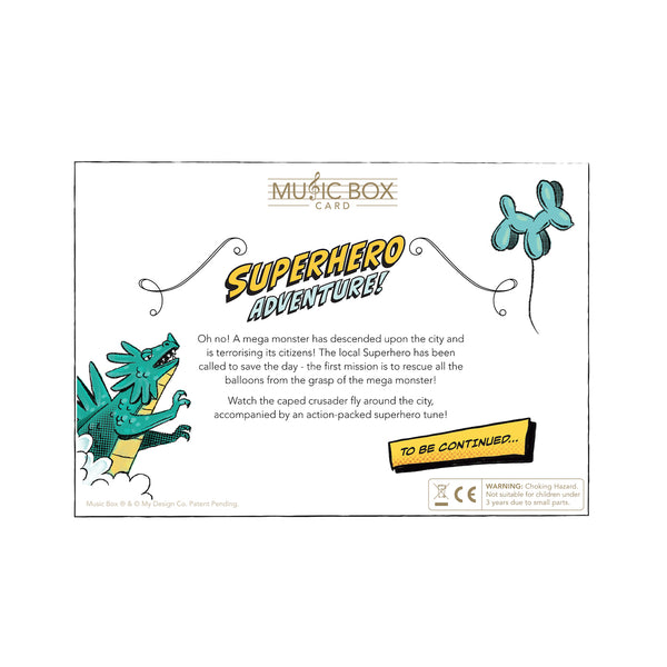 Superhero Adventure Pop-up Interactive Music Card
