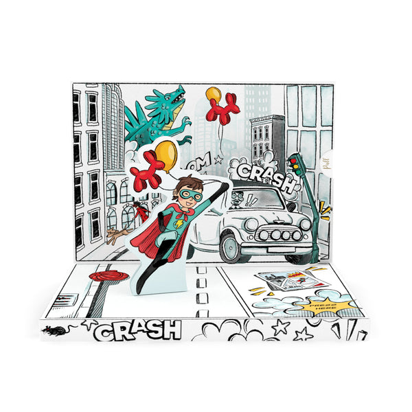 Superhero Adventure Pop-up Interactive Music Card