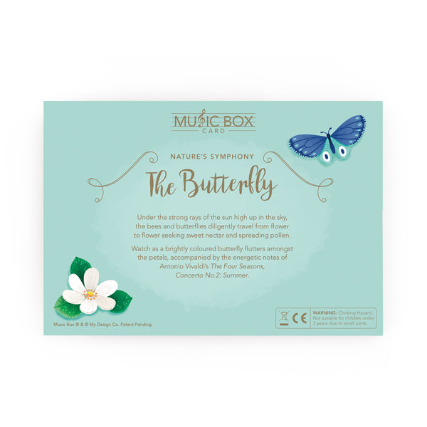 Nature's Symphony: The Butterfly Music Box Card