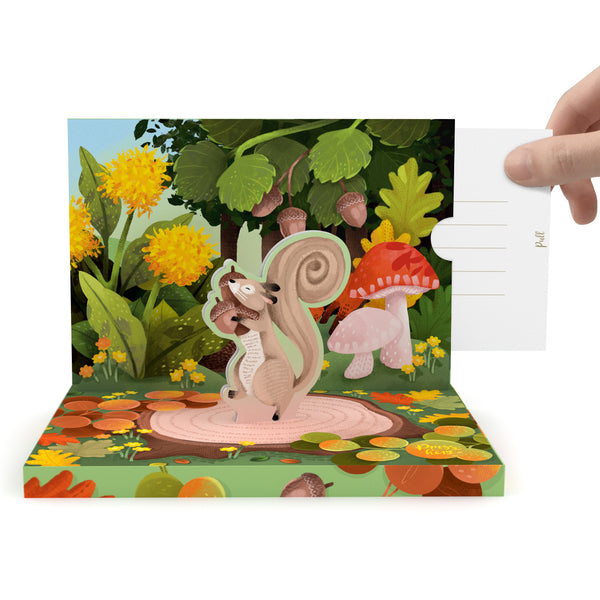 Nature's Symphony: The Squirrel Music Box Card