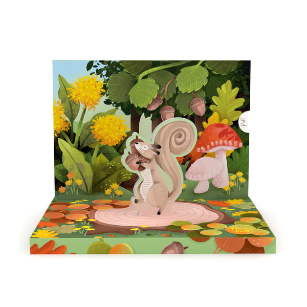 Nature's Symphony: The Squirrel Music Box Card