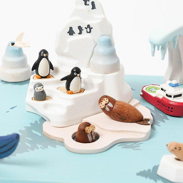 Antarctic Wooden Music Box In Blue