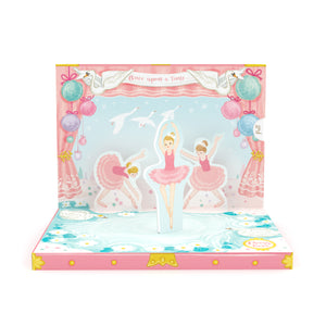 Ballerina Dream Music Box Card Pink