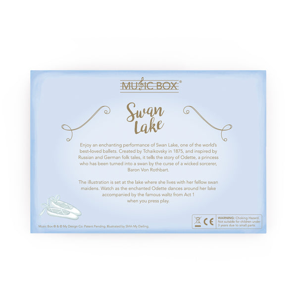 Swan Lake Music Box Card Blue