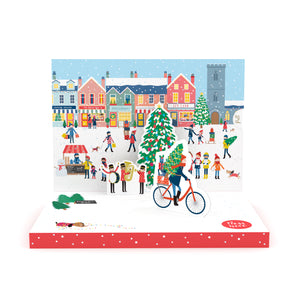 Christmas Town Music Box Card