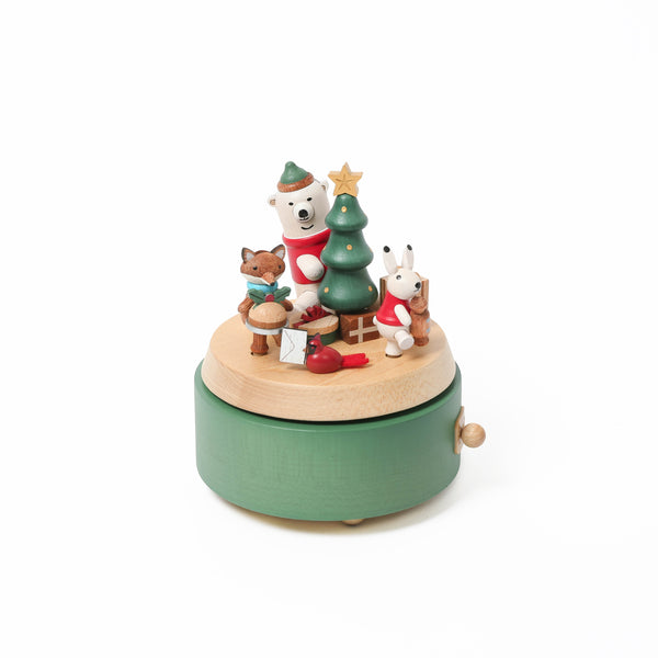 Animals with Gifts Wooden Music Box
