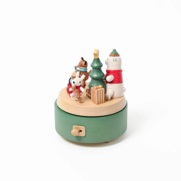 Animals with Gifts Wooden Music Box