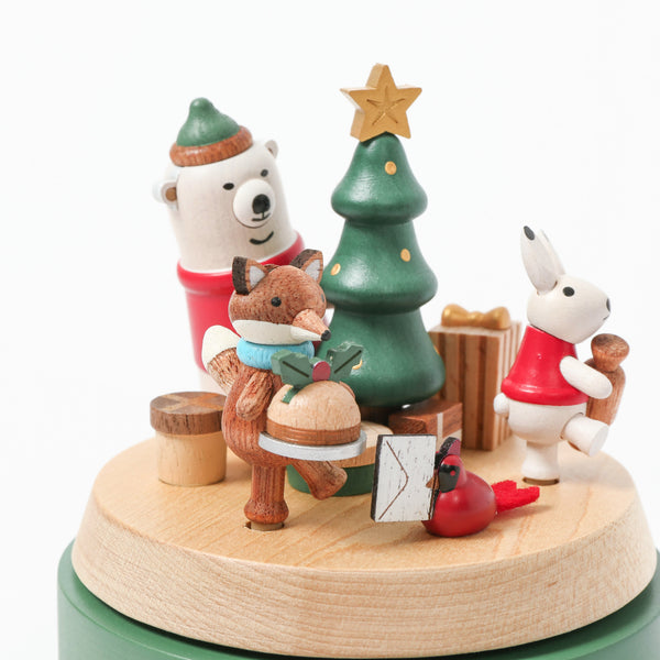 Animals with Gifts Wooden Music Box