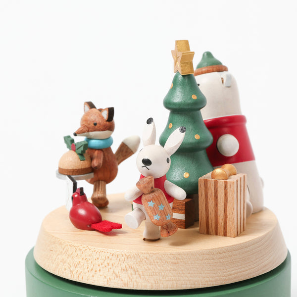 Animals with Gifts Wooden Music Box