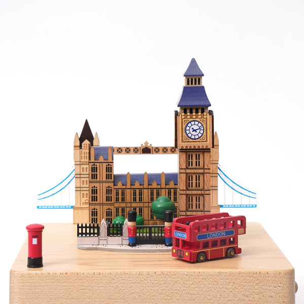 London Bus Wooden Music Box