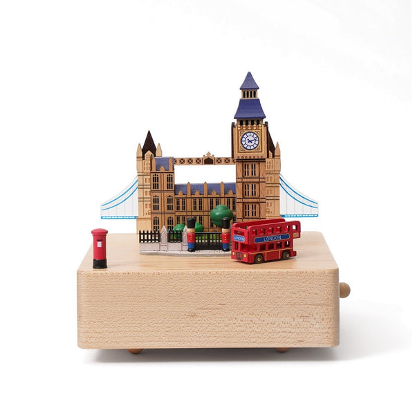 London Bus Wooden Music Box