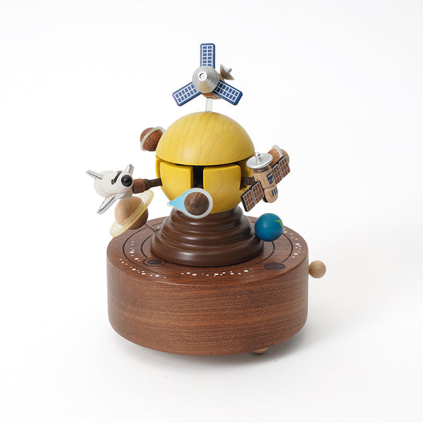 Space Exploration Wooden Music Box