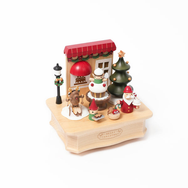 Festive Tea Party Wooden Music Box