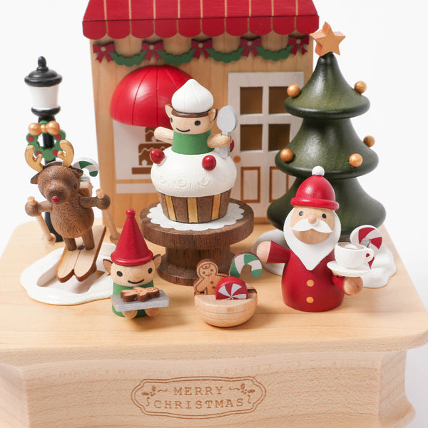 Festive Tea Party Wooden Music Box