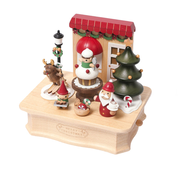 Festive Tea Party Wooden Music Box