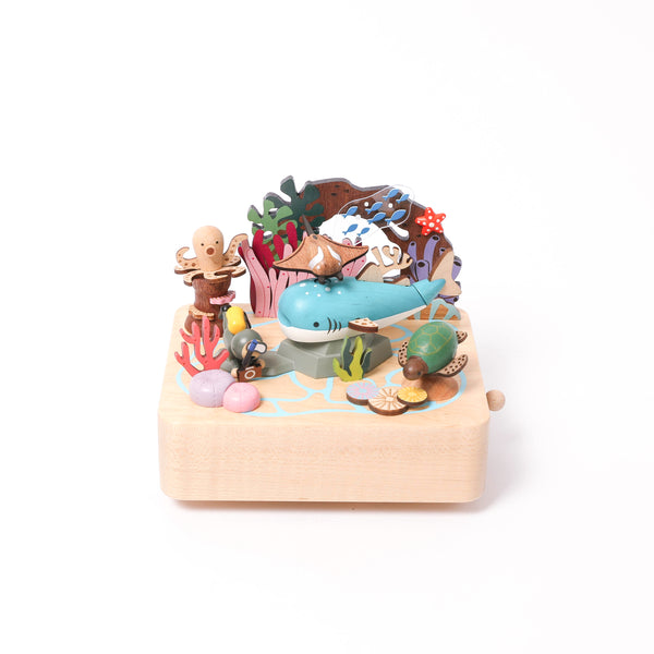 Whale Shark and Sea Friends Wooden Music Box