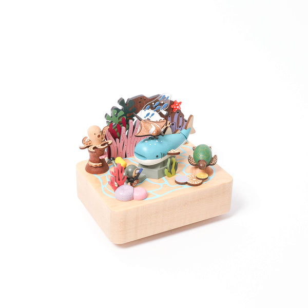 Whale Shark and Sea Friends Wooden Music Box