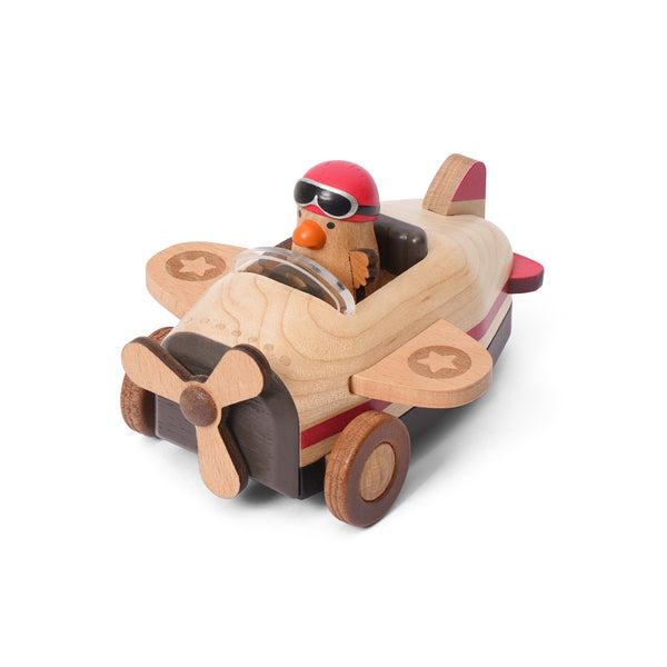Bird Monoplane Wooden Music Box