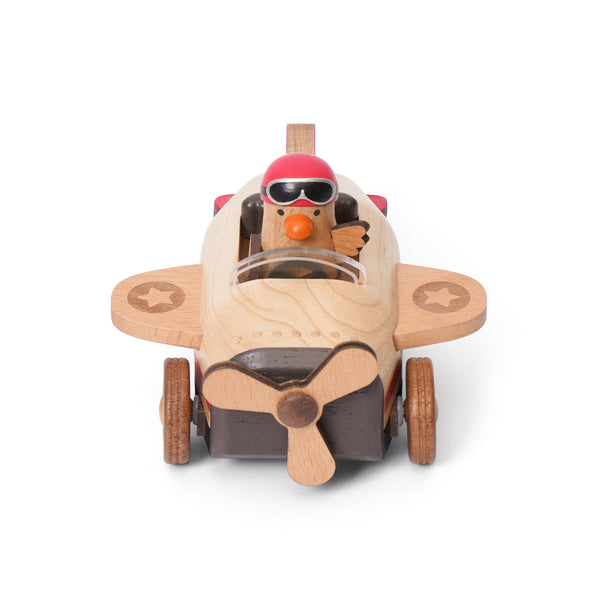 Bird Monoplane Wooden Music Box