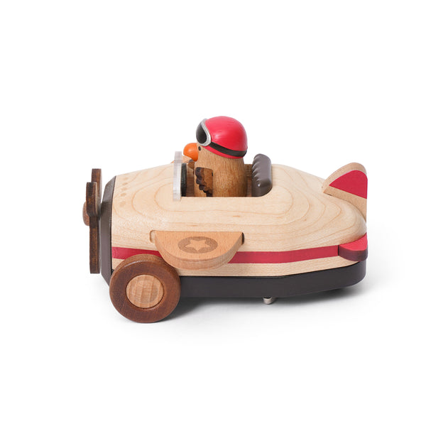 Bird Monoplane Wooden Music Box