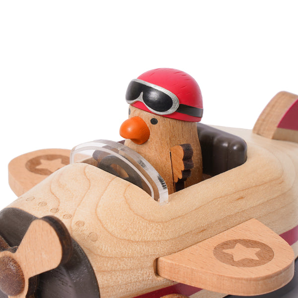 Bird Monoplane Wooden Music Box