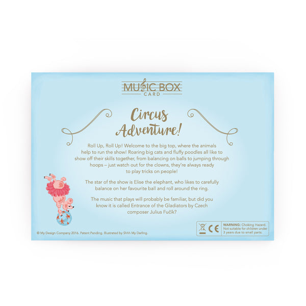 Circus Adventure Music Box Card
