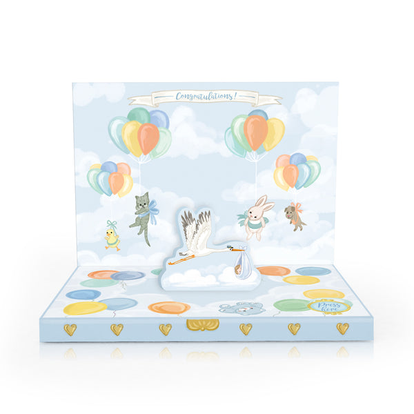 It's A Boy Music Box Card