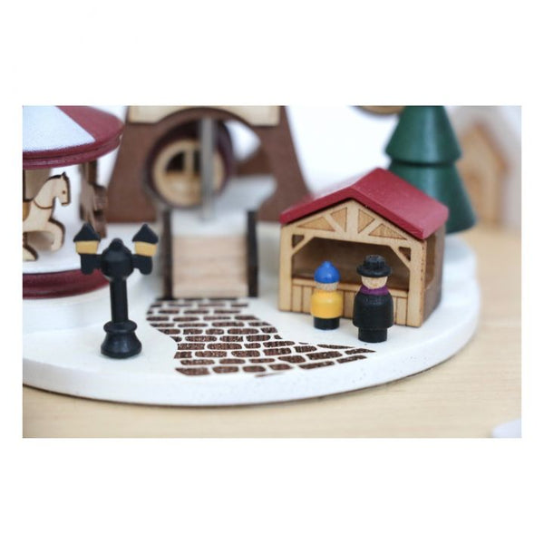 Christmas Market Wooden Music Box