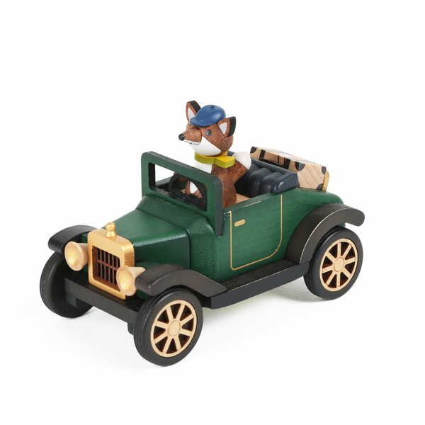 Fox Vintage Car Wooden Music Box