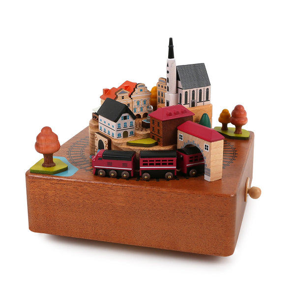 Autumn Train Wooden Music Box