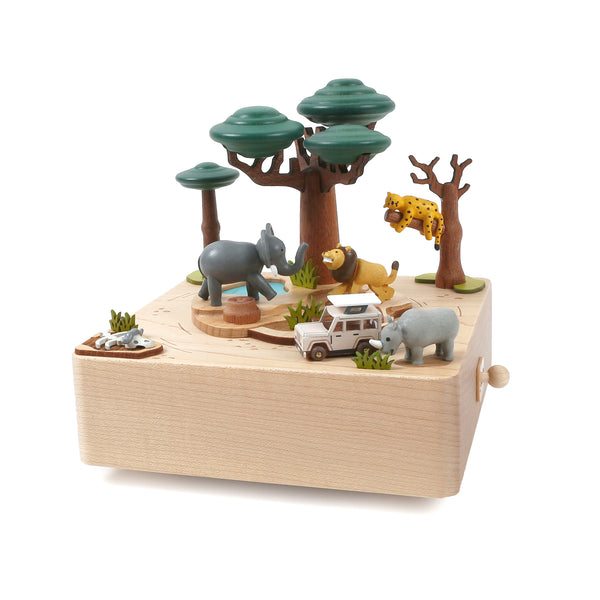 Safari Wooden Music Box