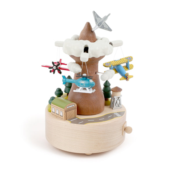 Aeroplane Wooden Music Box