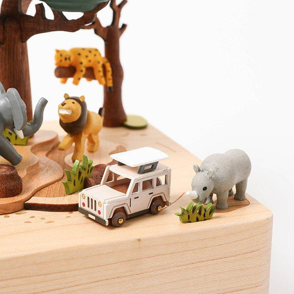 Safari Wooden Music Box