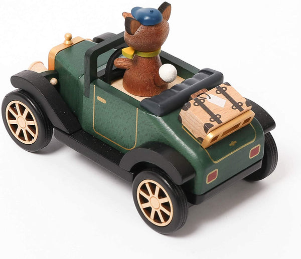 Fox Vintage Car Wooden Music Box