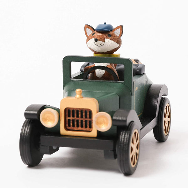 Fox Vintage Car Wooden Music Box