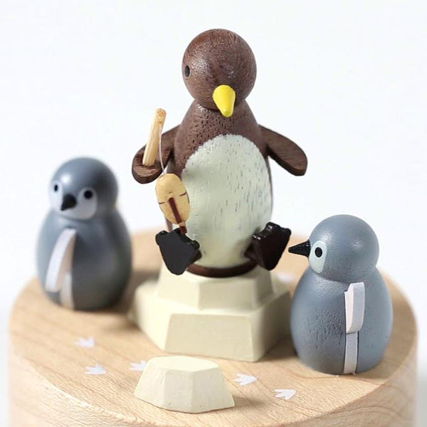 Penguin Wooden Music Box