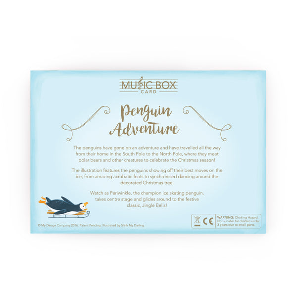 Penguin Adventure Music Box Card